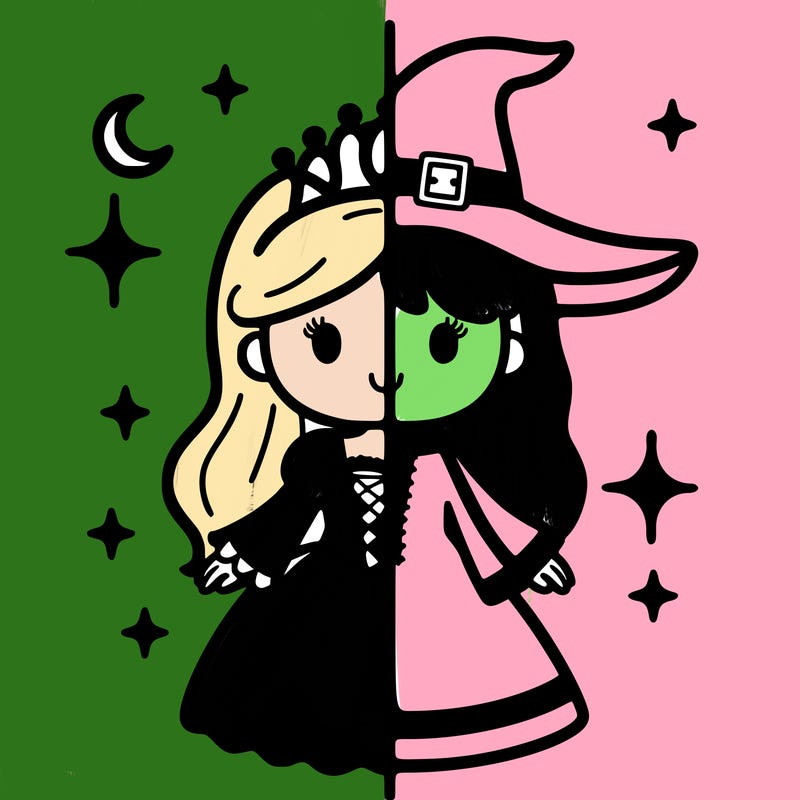 split princess and witch