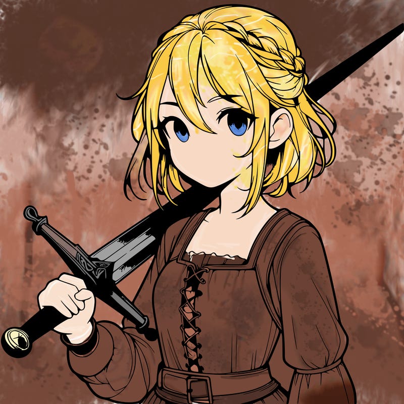 realistic girl with a sword