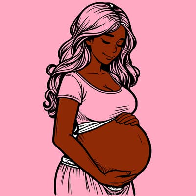 woman heavily pregnant realistic