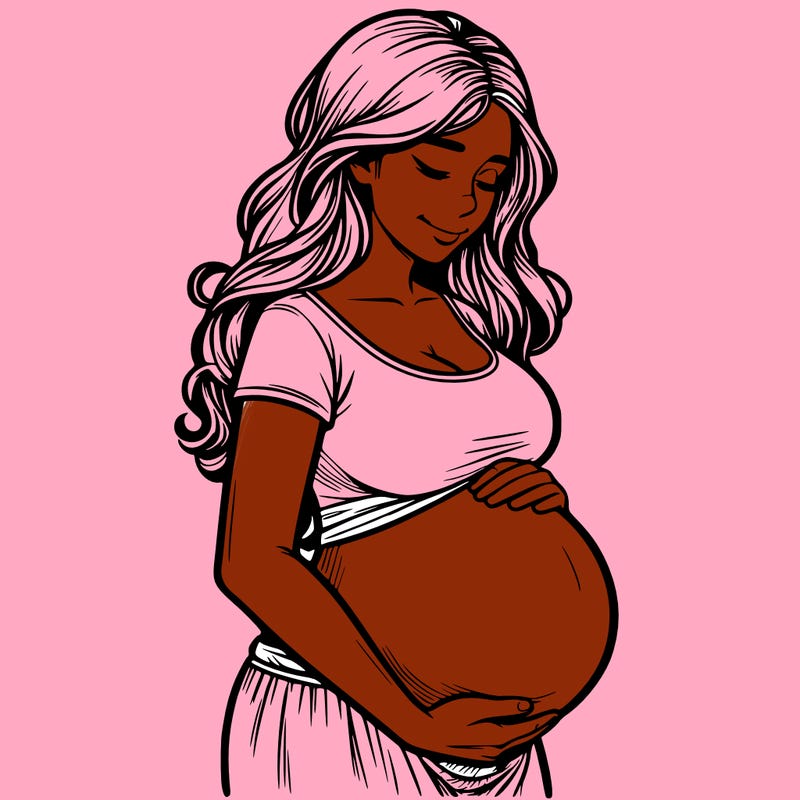 woman heavily pregnant realistic