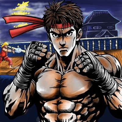 realism manga fighter man