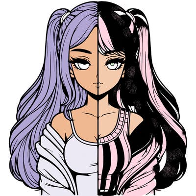 realistic girl split