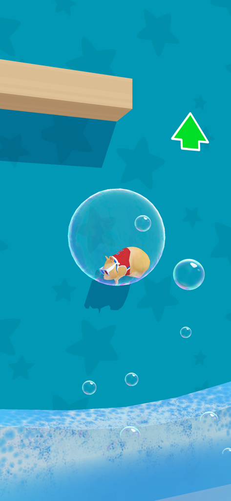 サングラスと赤いジャージを着たかわいいハムスターが、石鹸の泡の中で浮いている