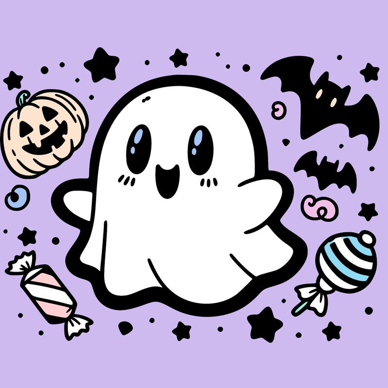 halloween cute little ghost