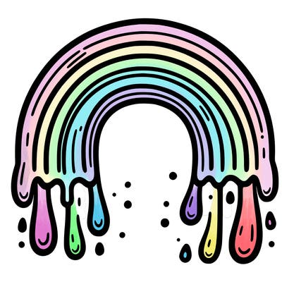 drippy rainbow