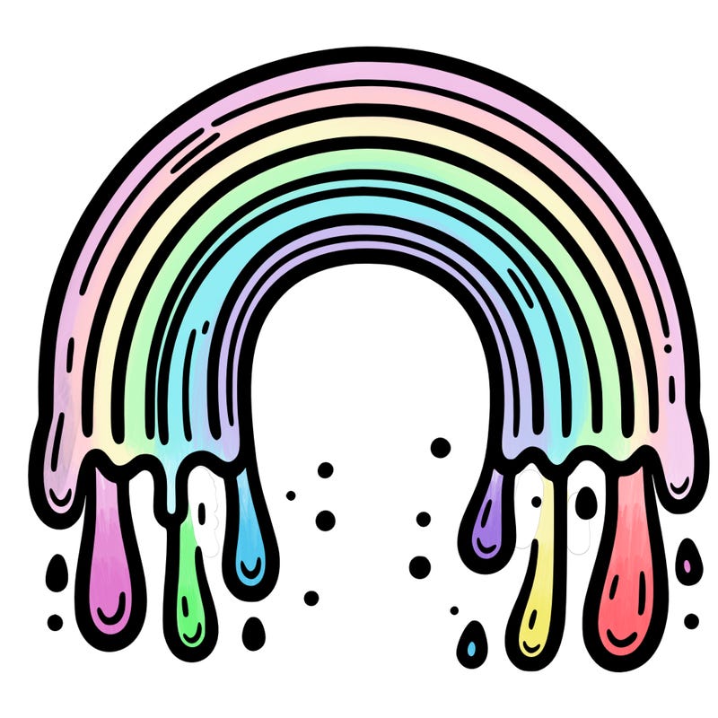 drippy rainbow