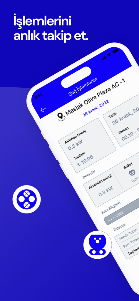 Pleco - Pantalla de la app Pleco mostrando detalles de la transacción de carga del vehículo eléctrico y el uso de energía