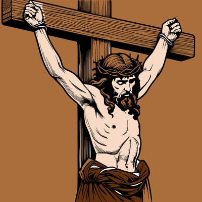 jesus realistic on the cross