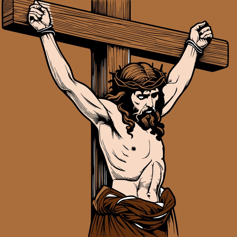 jesus realistic on the cross