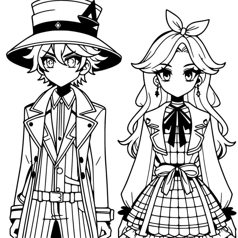 dipper pines and pacifica northwest from gravity falls series as anime couple