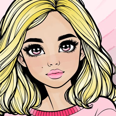 realistic girl whith cute eyes