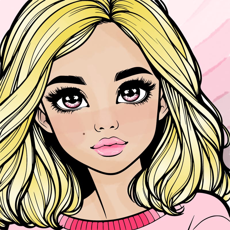 realistic girl whith cute eyes