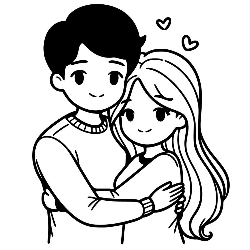 man and woman hugging each other