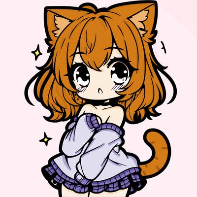 cute anime cat girl