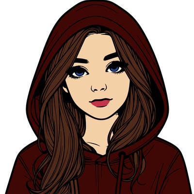 realistic girl with a hoodie