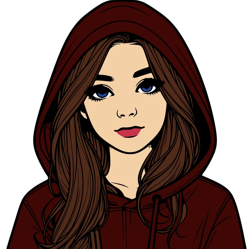 realistic girl with a hoodie