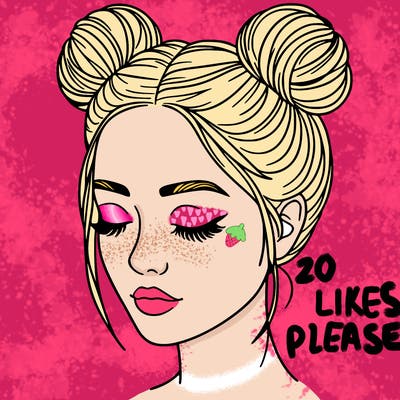 woman with hair buns