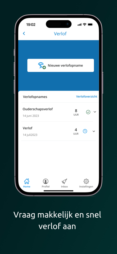 Youforce - Youforce mobile app interface for managing and requesting employee leave