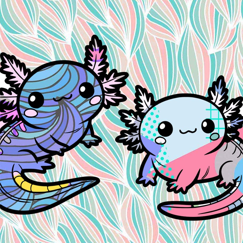 cute axolotls
