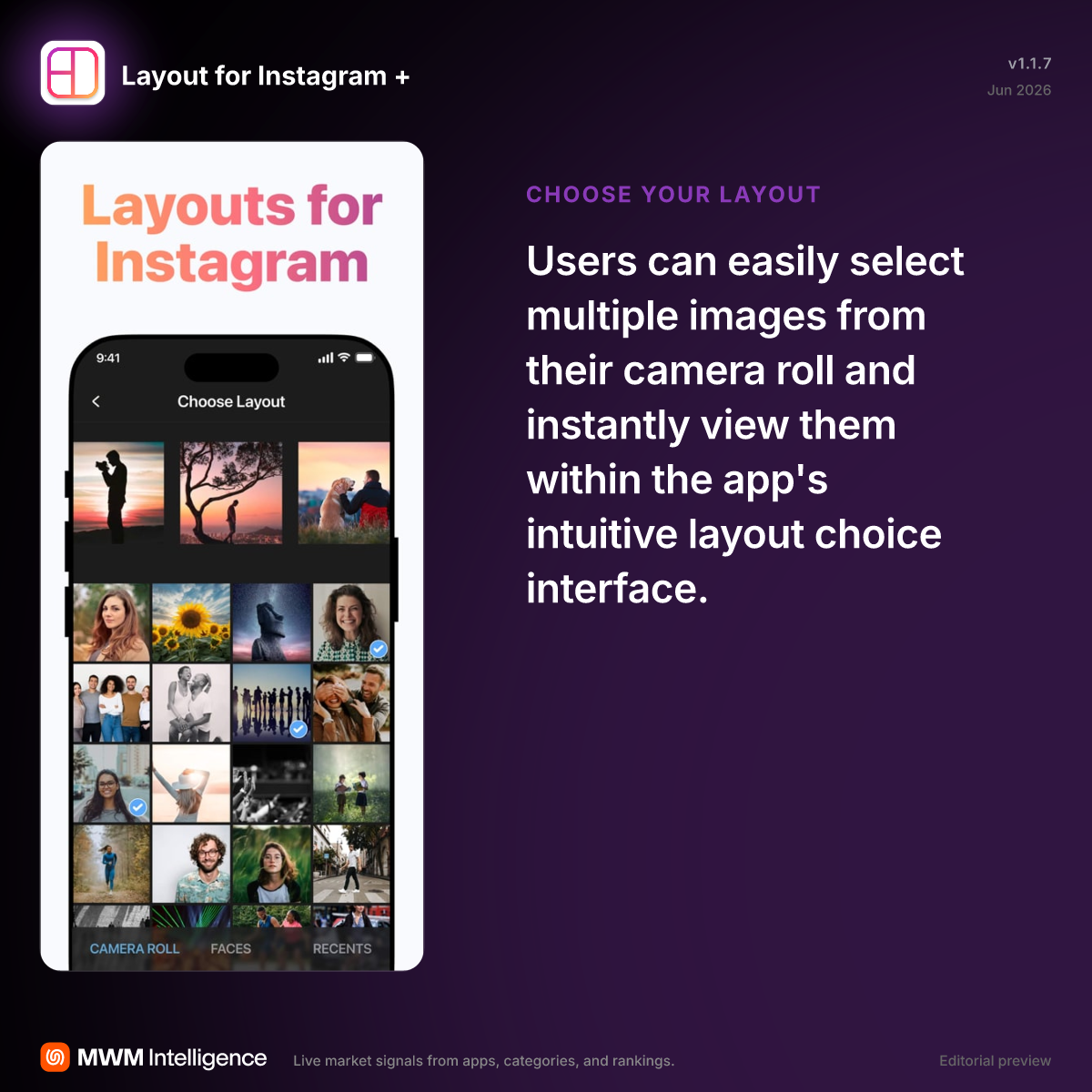 Layout for Instagram + - Photo & Video App | MWM