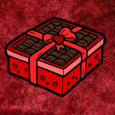 a box of chocolate for valentines day