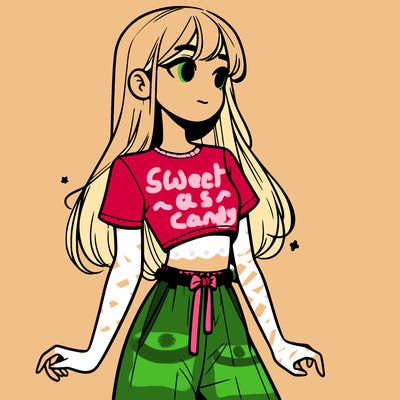 girl in a cute crop top