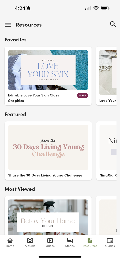 Life Steps - Life Steps app interface showing educational resources and wellness business guides