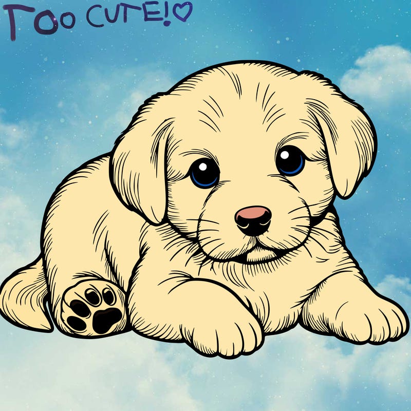 a cute realistic puppy