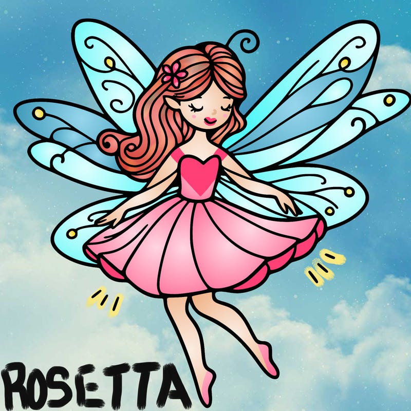 create a fairy with wings flying