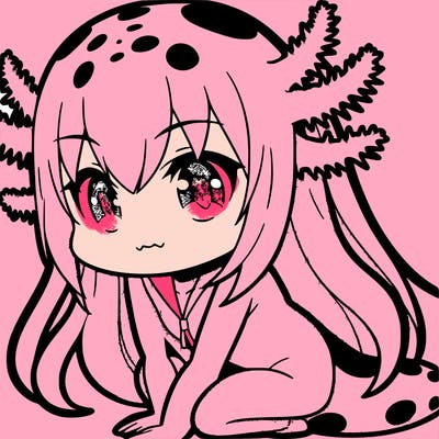 anime axolotl girl