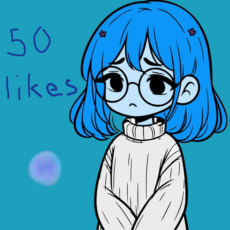 sad girl with glasses in a sweater