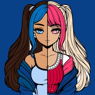 realistic girl split