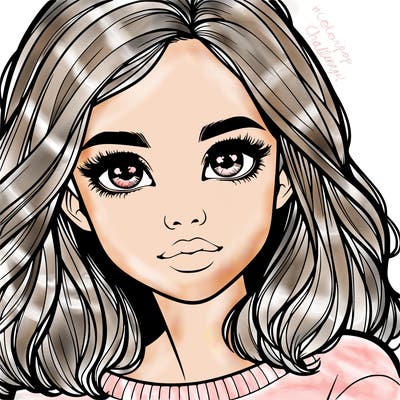 realistic girl whith cute eyes