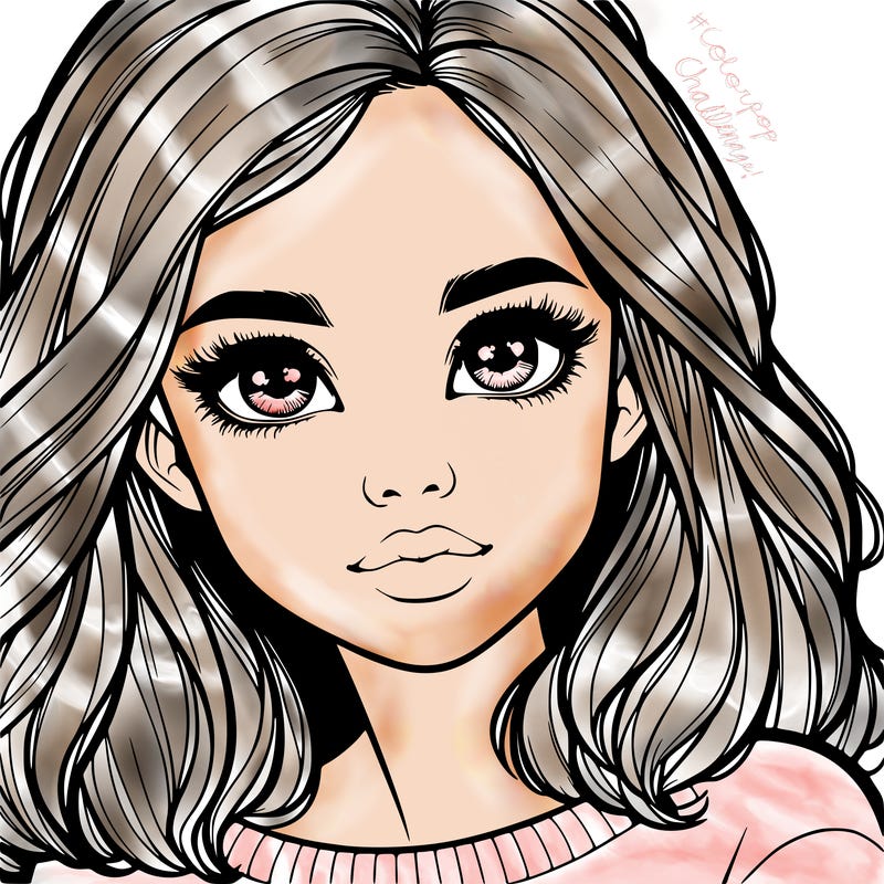 realistic girl whith cute eyes