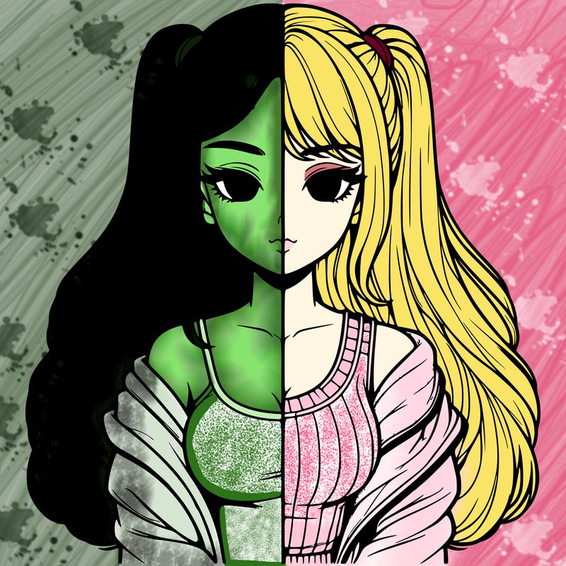 realistic girl split