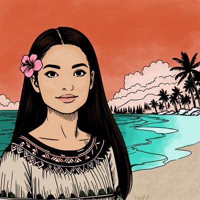realistic girl from hawaii