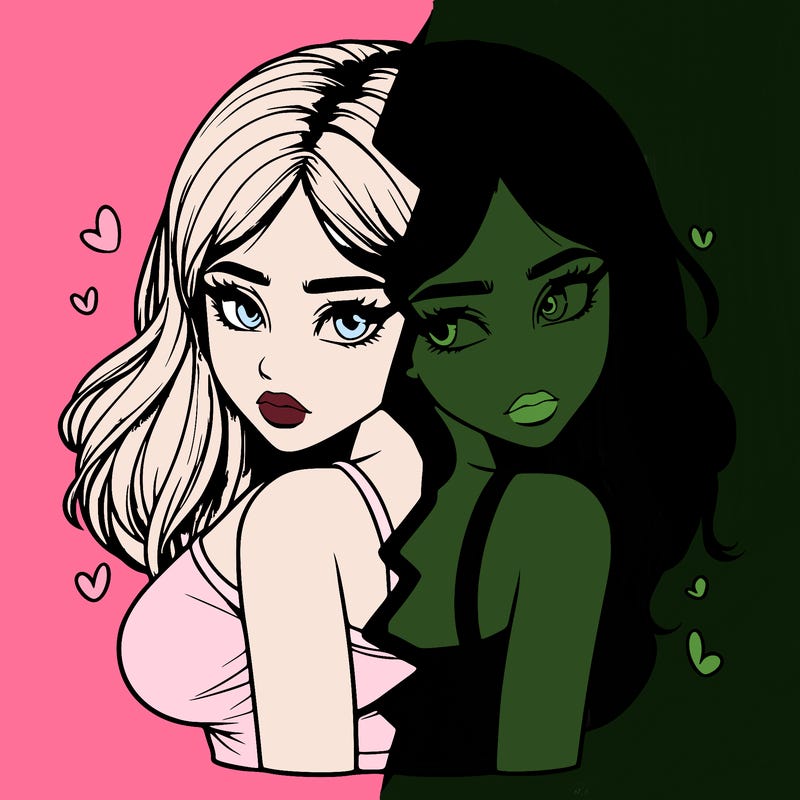 realistic girl split