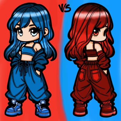 girl in crop top and baggy pants