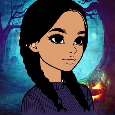 realistic girl with braids