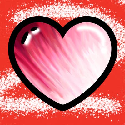 a blank heart