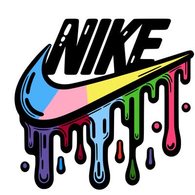 dripping nike logo