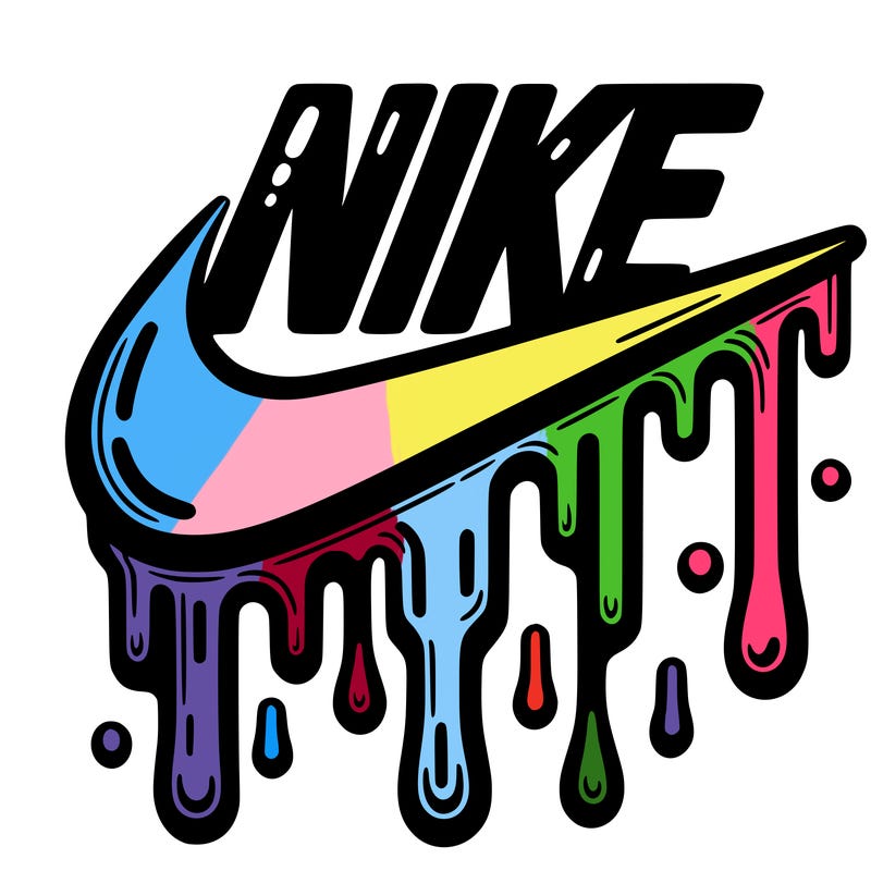 dripping nike logo
