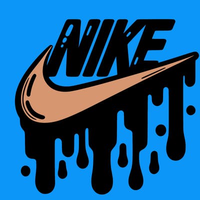 dripping nike logo