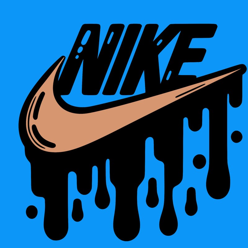 dripping nike logo