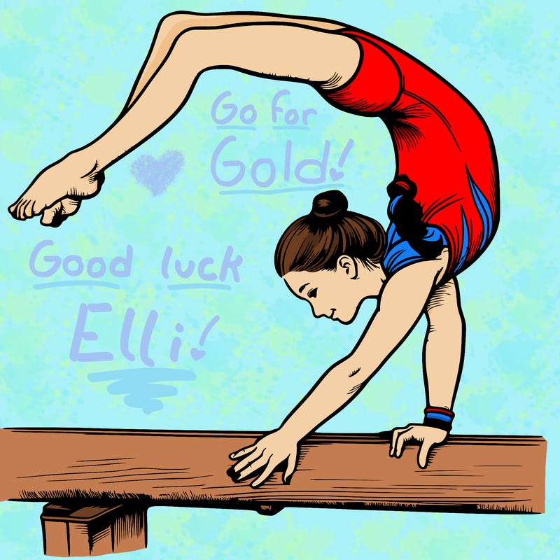 gymnast on the beam realistic