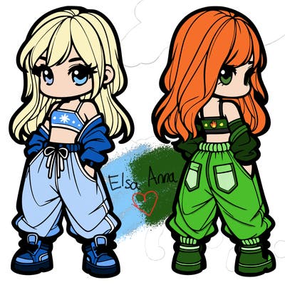 girl in crop top and baggy pants