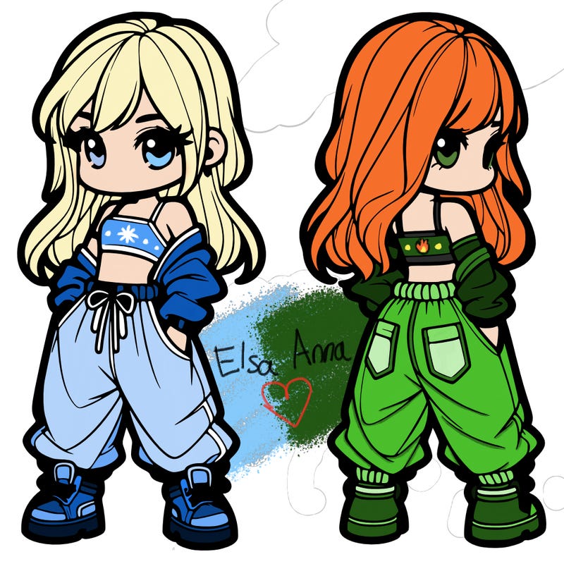 girl in crop top and baggy pants