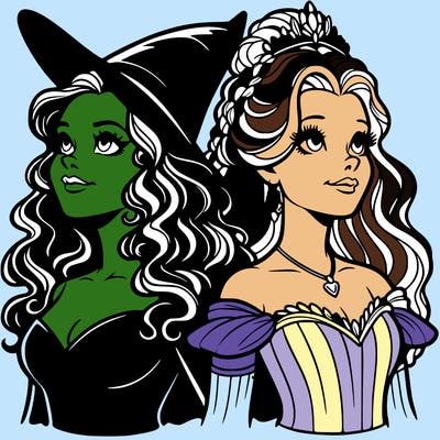 'elphaba and glinda (realistic)