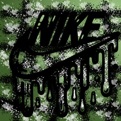 dripping nike logo