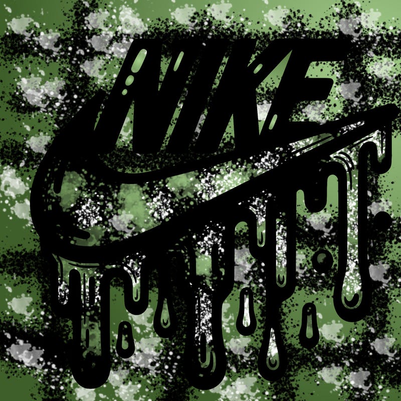 dripping nike logo